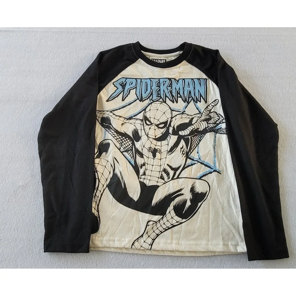 Marvel Toddler Boys Long Sleeve T-Shirt NWT‎ Size M(10-12) Spider-Man Multicolor